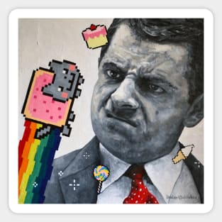 "MR BEAN & NYAN CAT ARTWORK" Sticker